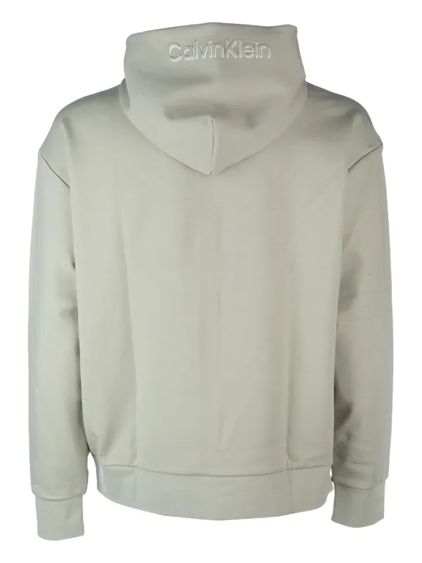 Calvin Klein zip up hoodie men Regenerative Cotton Recycled Polyester Elastane L Grey