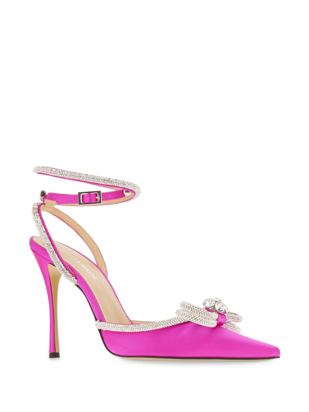 MACH & MACH 110m satin Double Bow pumps - Roze