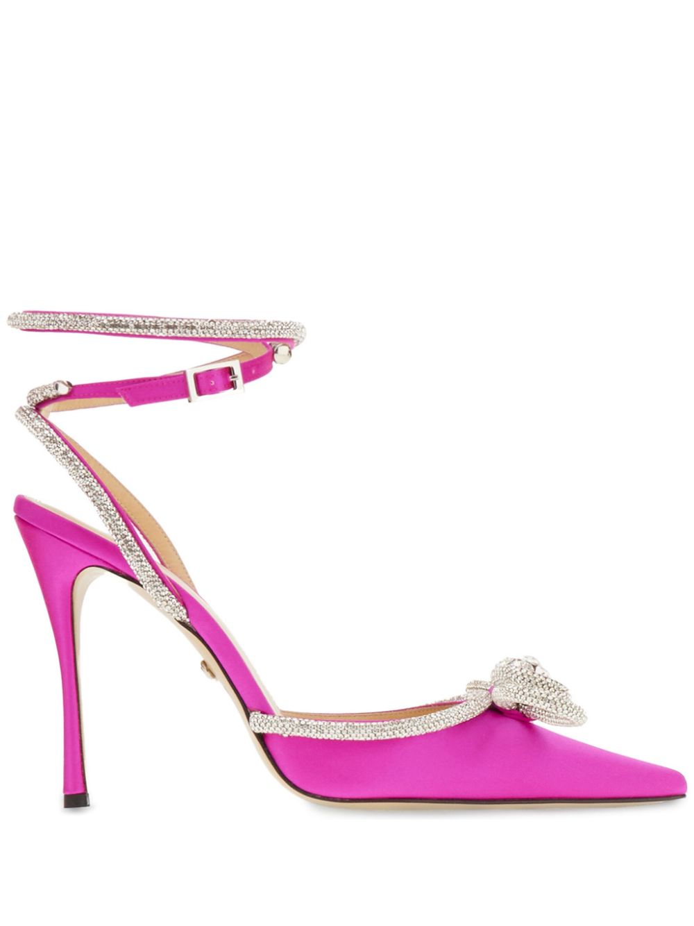 MACH & MACH 110m satin Double Bow pumps Pink