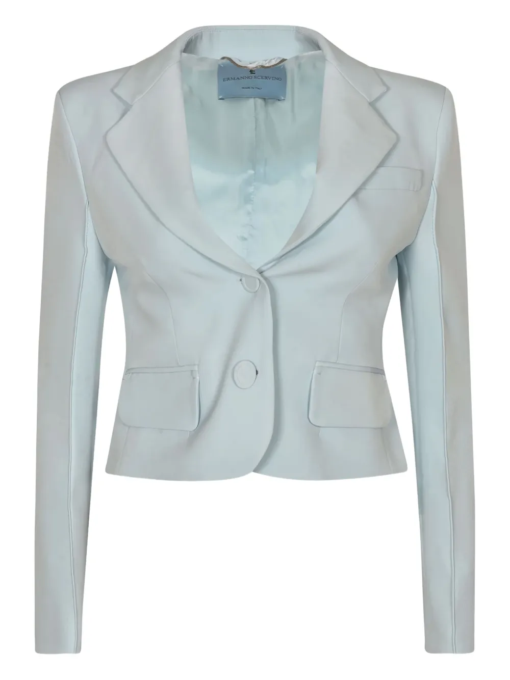 Ermanno Scervino Single-breasted Cropped Jacket In Gray