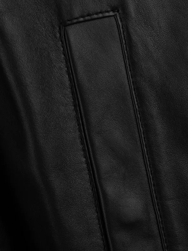 A | X ARMANI EXCHANGE Men's Embossed Faux Leather Bomber