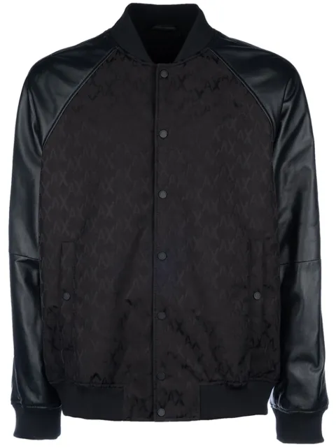 Cheap Armani Exchange monogram-print bomber jacket Men