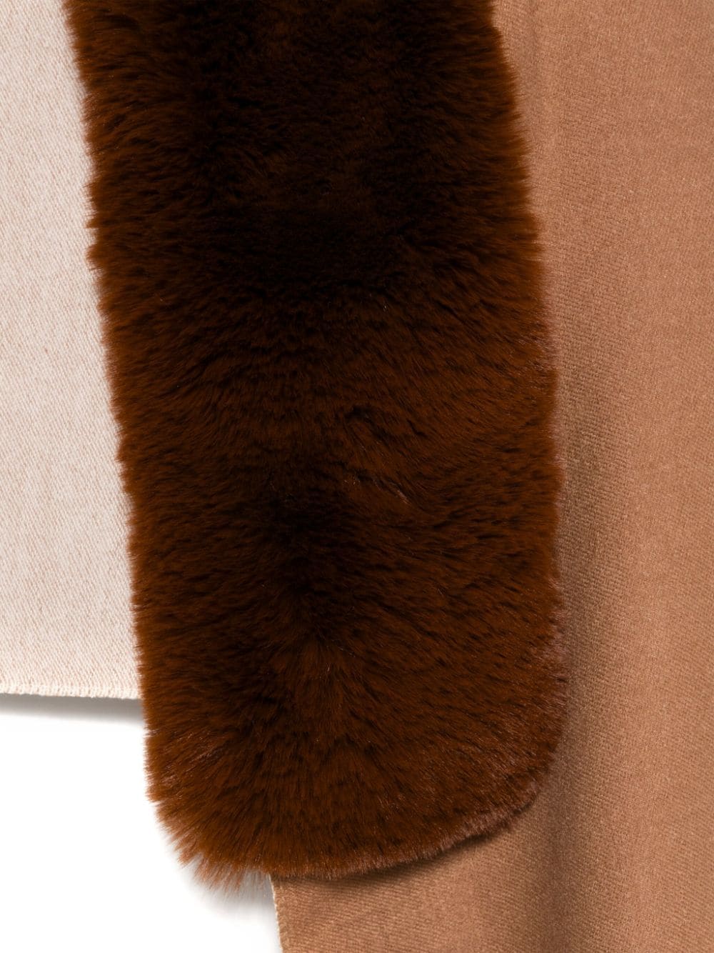 Blugirl faux-fur-trim scarf - Bruin