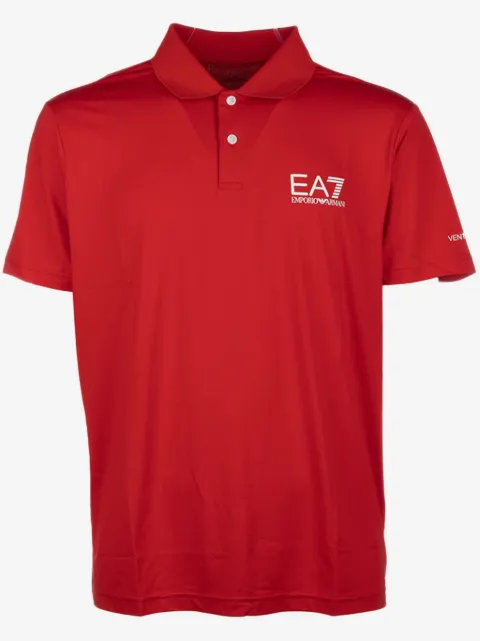 Ea7 Emporio Armani polo à logo imprimé