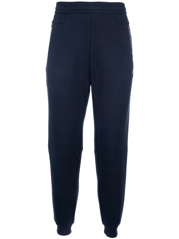 Ea7 Emporio Armani Rubberised Logo Track Pants Blue