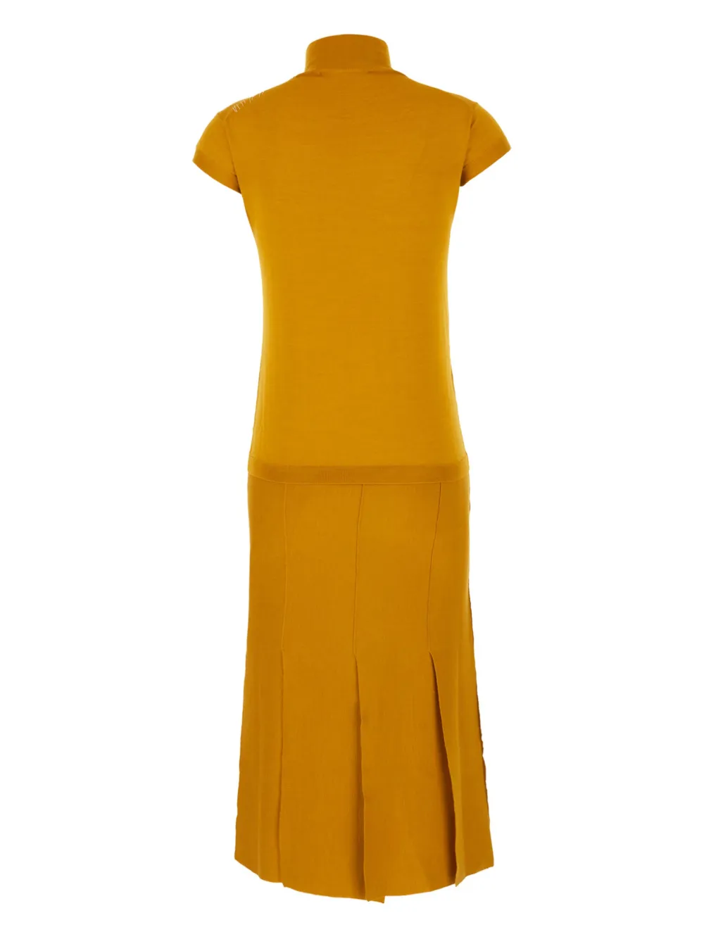 Marni panelled midi dress - Geel