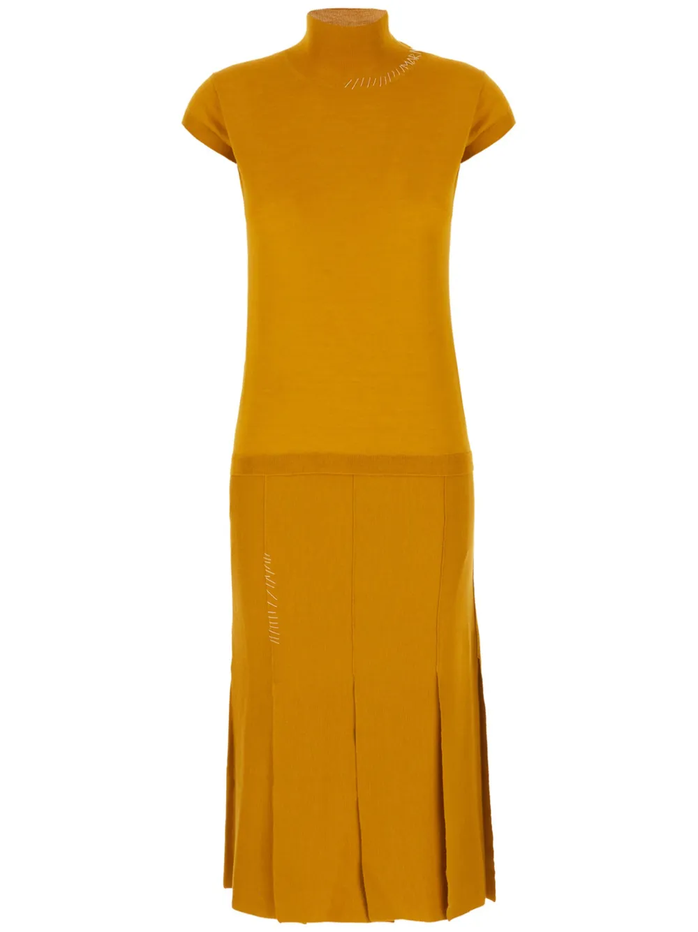 Marni Midi-jurk met vlakken Geel