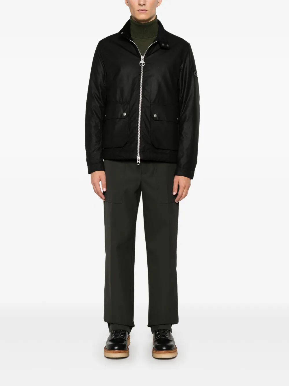 Barbour International Lutlaw Harrington Jacket Black FARFETCH