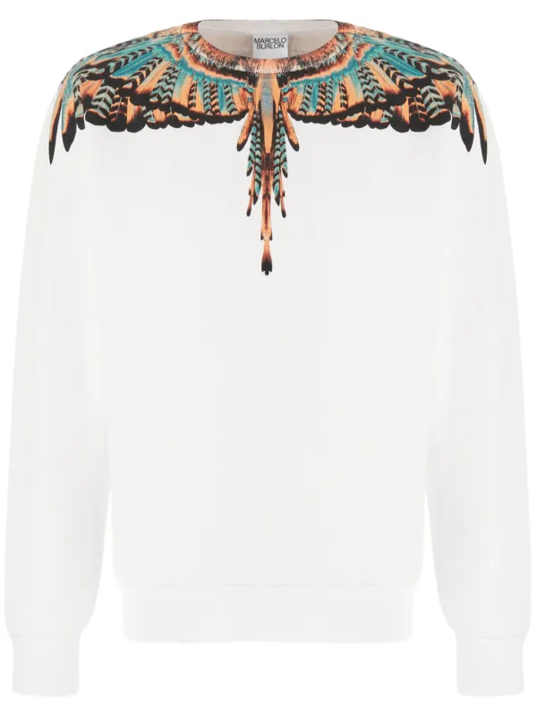 COUNTY OF MILAN Grizzly Wings Sweater White FARFETCH IN