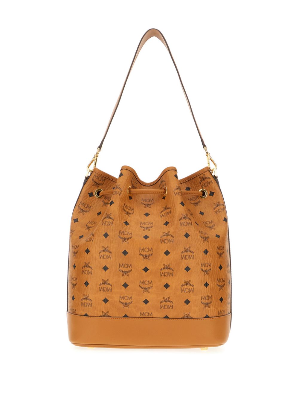 MCM printed faux-leather bucket bag - Bruin