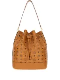 MCM printed faux-leather bucket bag - Brown