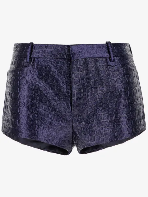 TOM FORD croc-effect shorts