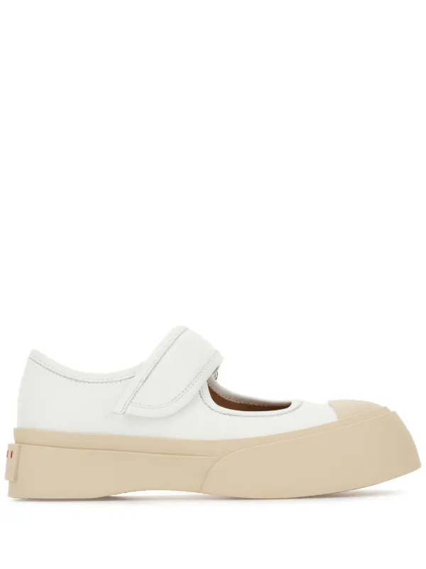 Marni メリージェーン フラットシューズ | ホワイト | FARFETCH JP