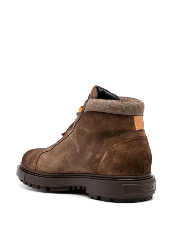 Santoni Men\'s Tan Suede Ankle Boots Santoni Men main image 3