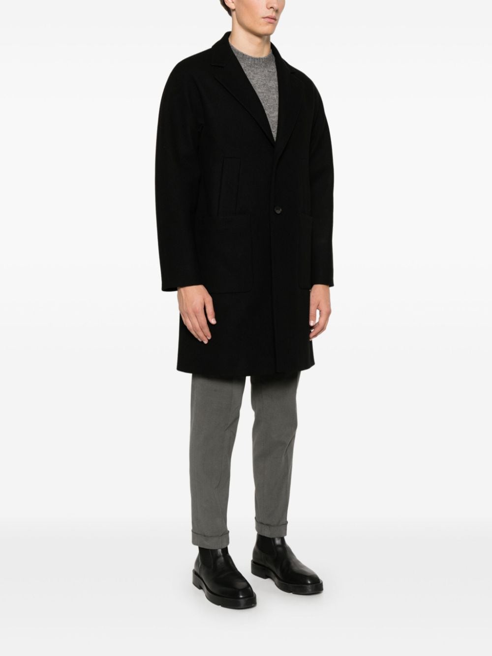 Shop Hevo Trito Coat In Black