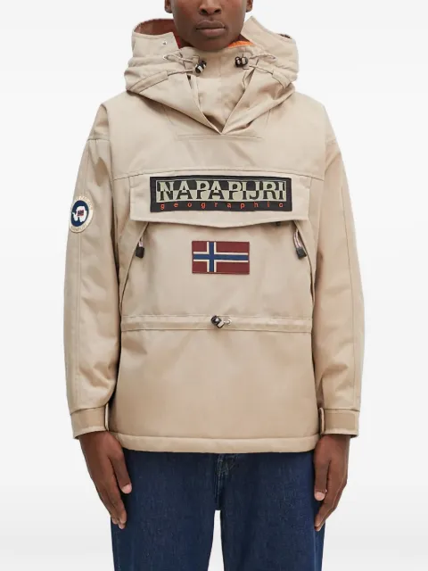 Napapijri jakke med hætte og logomærke