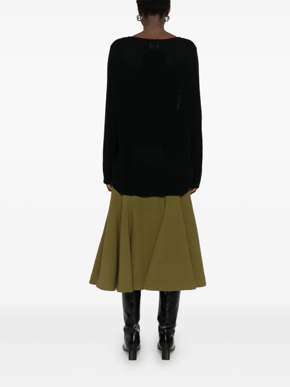 Allude Opengebreide trui Zwart