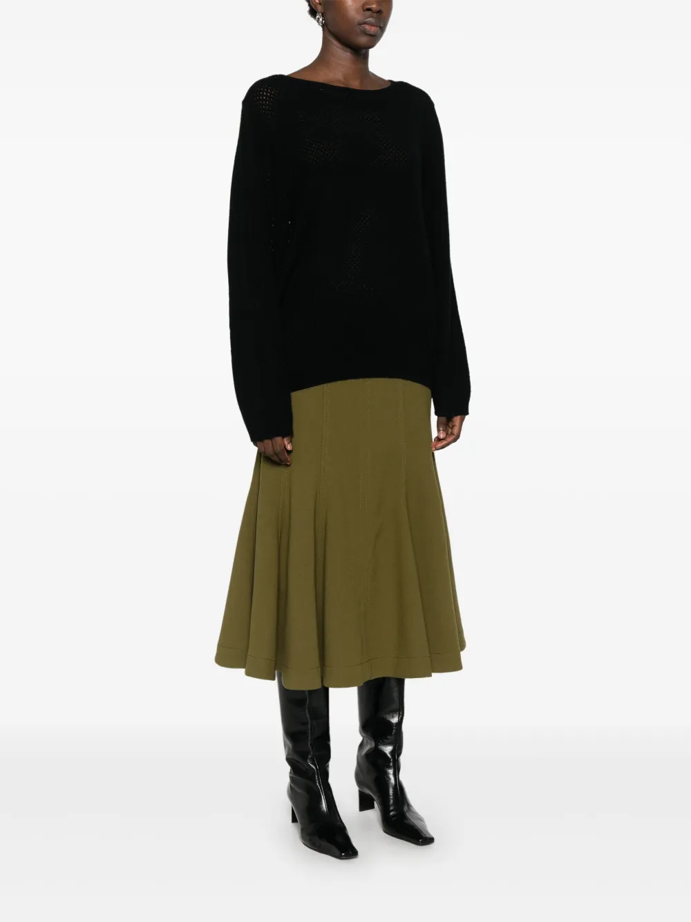 Allude Opengebreide trui Zwart