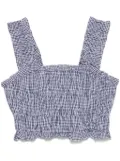 Maje gingham-print top - Blue