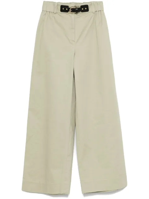 Maje embossed-logo trousers