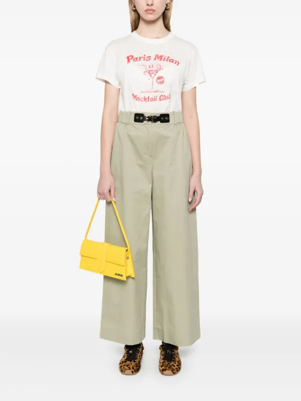 Maje Pantalones Con Logo En Relieve Verde FARFETCH MX