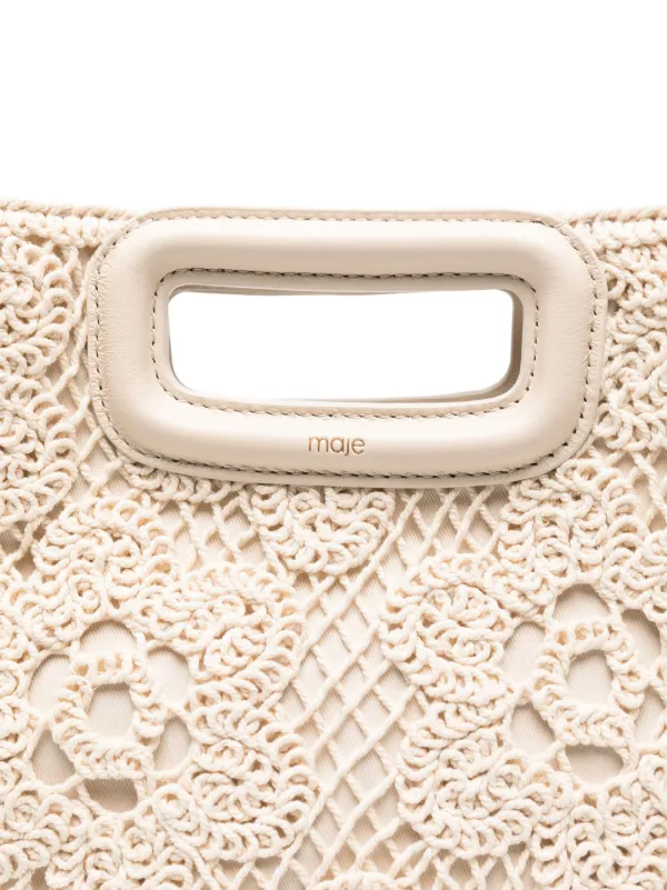 Maje Sac à Main M En Crochet Tons Neutres FARFETCH TN