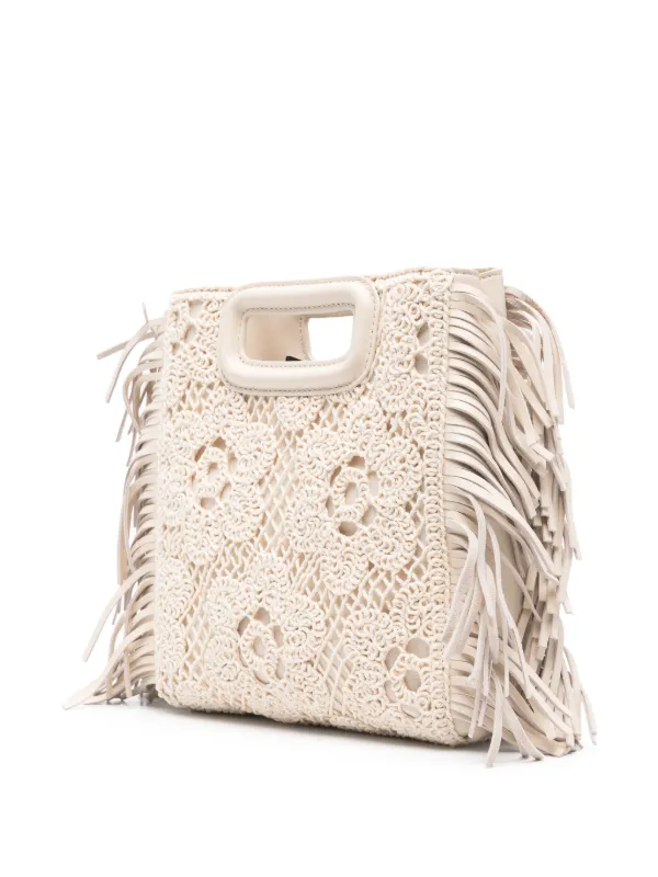 Maje Sac à Main M En Crochet Tons Neutres FARFETCH FR