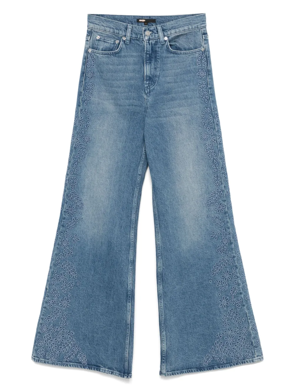 Maje Jeans met borduurwerk Blauw