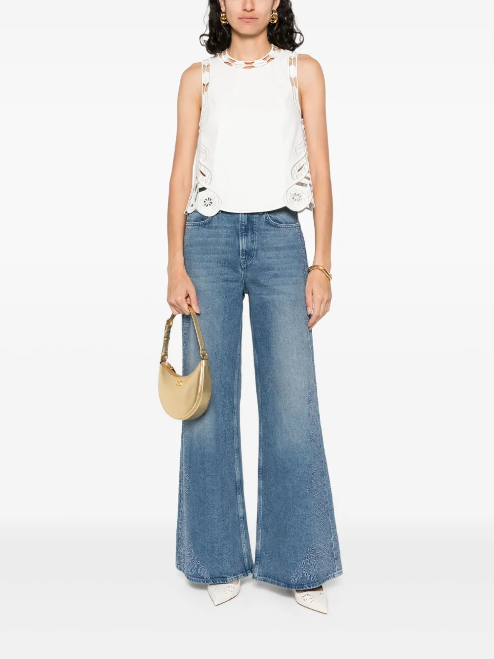 Maje embroidered jeans - Blauw