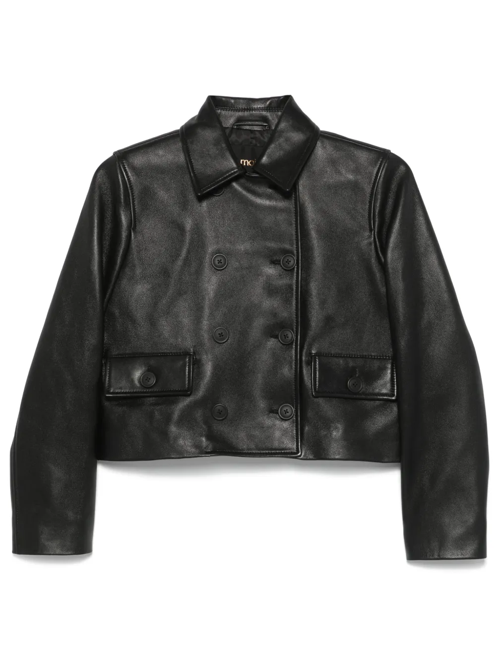 cropped leather jacket