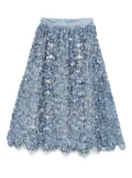 Maje embroidered midi skirt - Blue