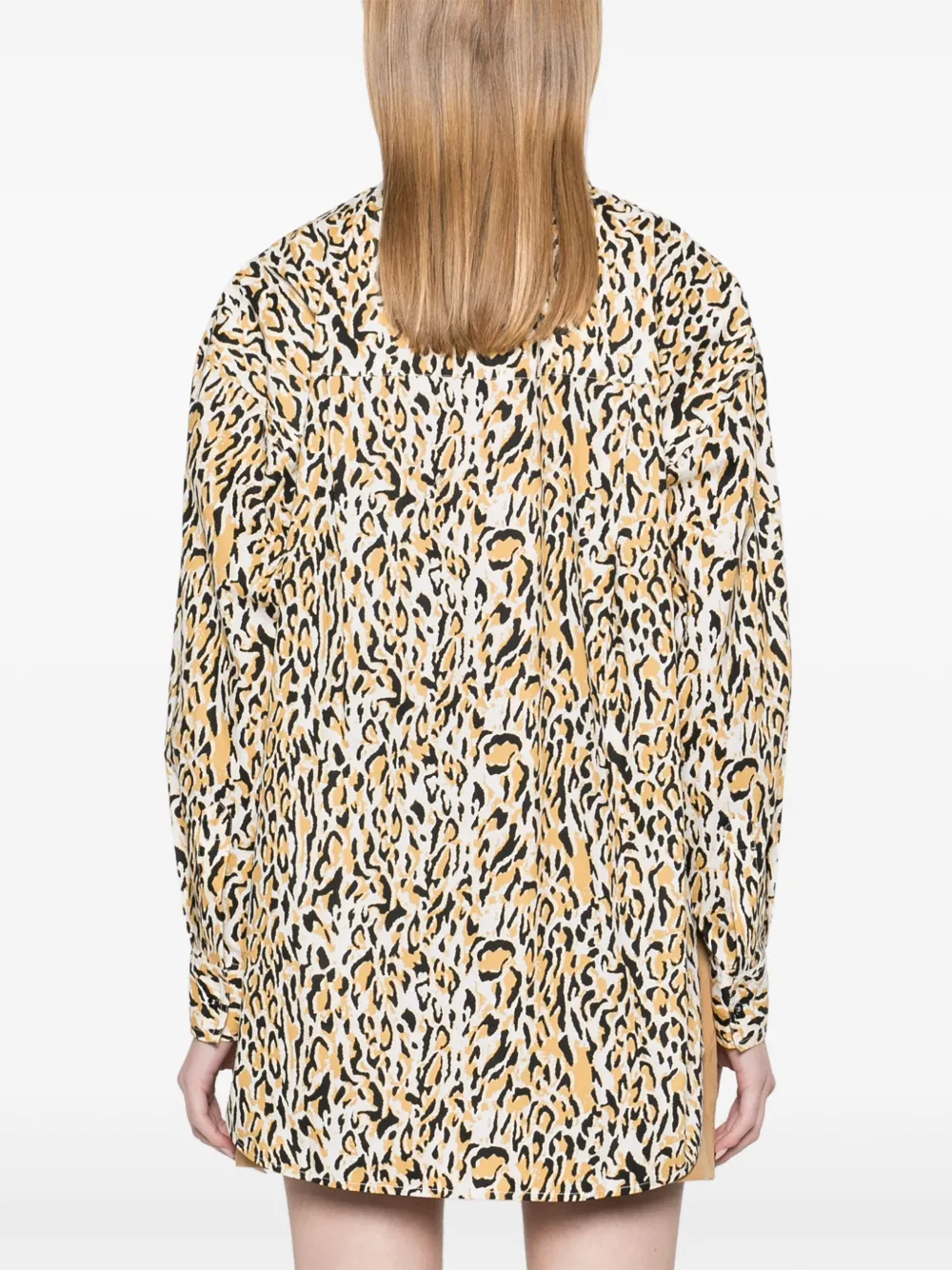 Maje Blouse met luipaardprint Geel