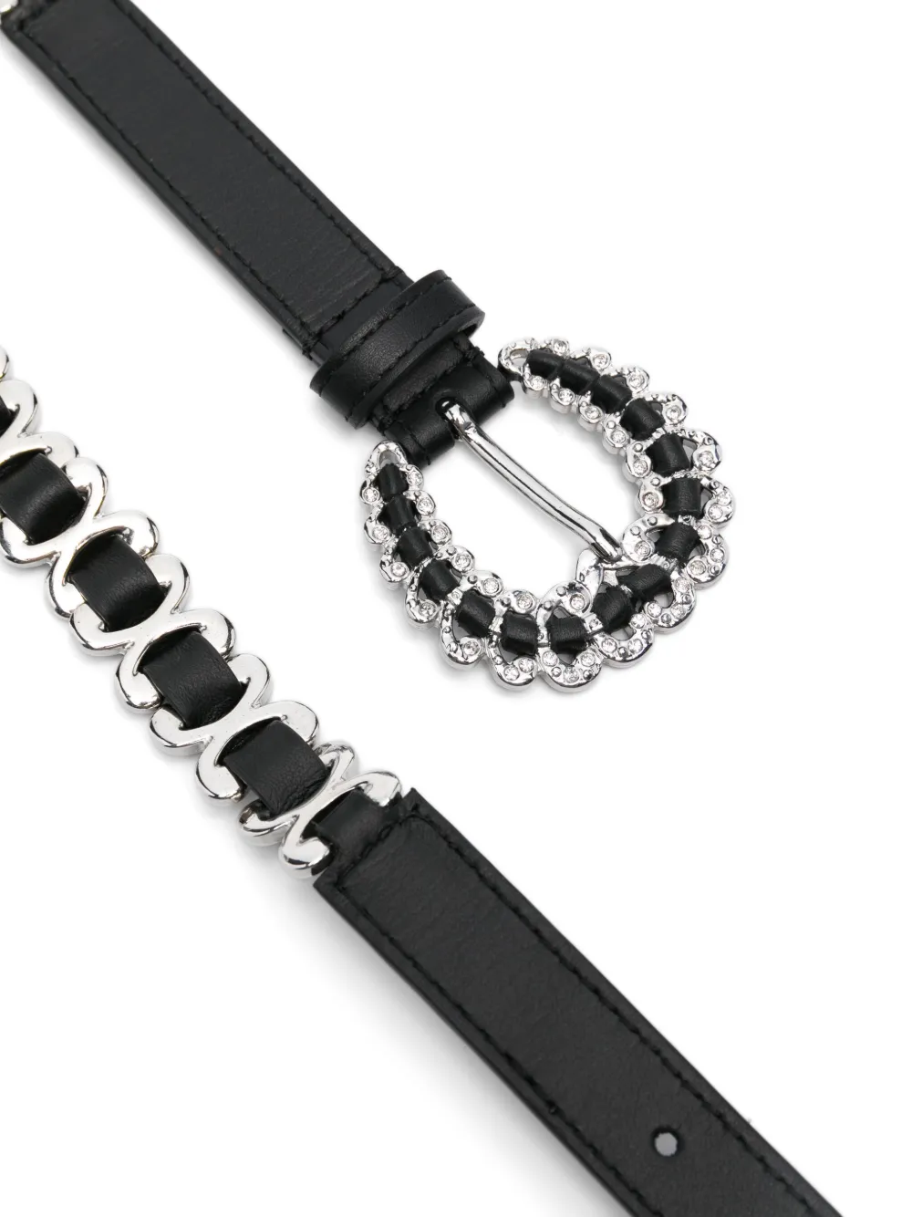 Maje diamanté-buckle belt - Zwart