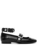 Maje patent-leather ballerina shoes - Black