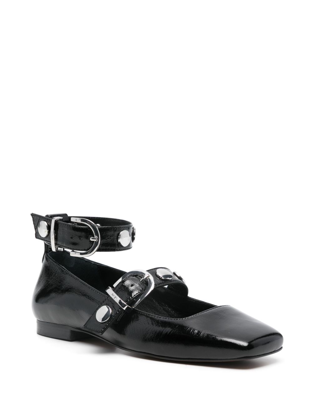 Image 2 of Maje patent-leather ballerina shoes