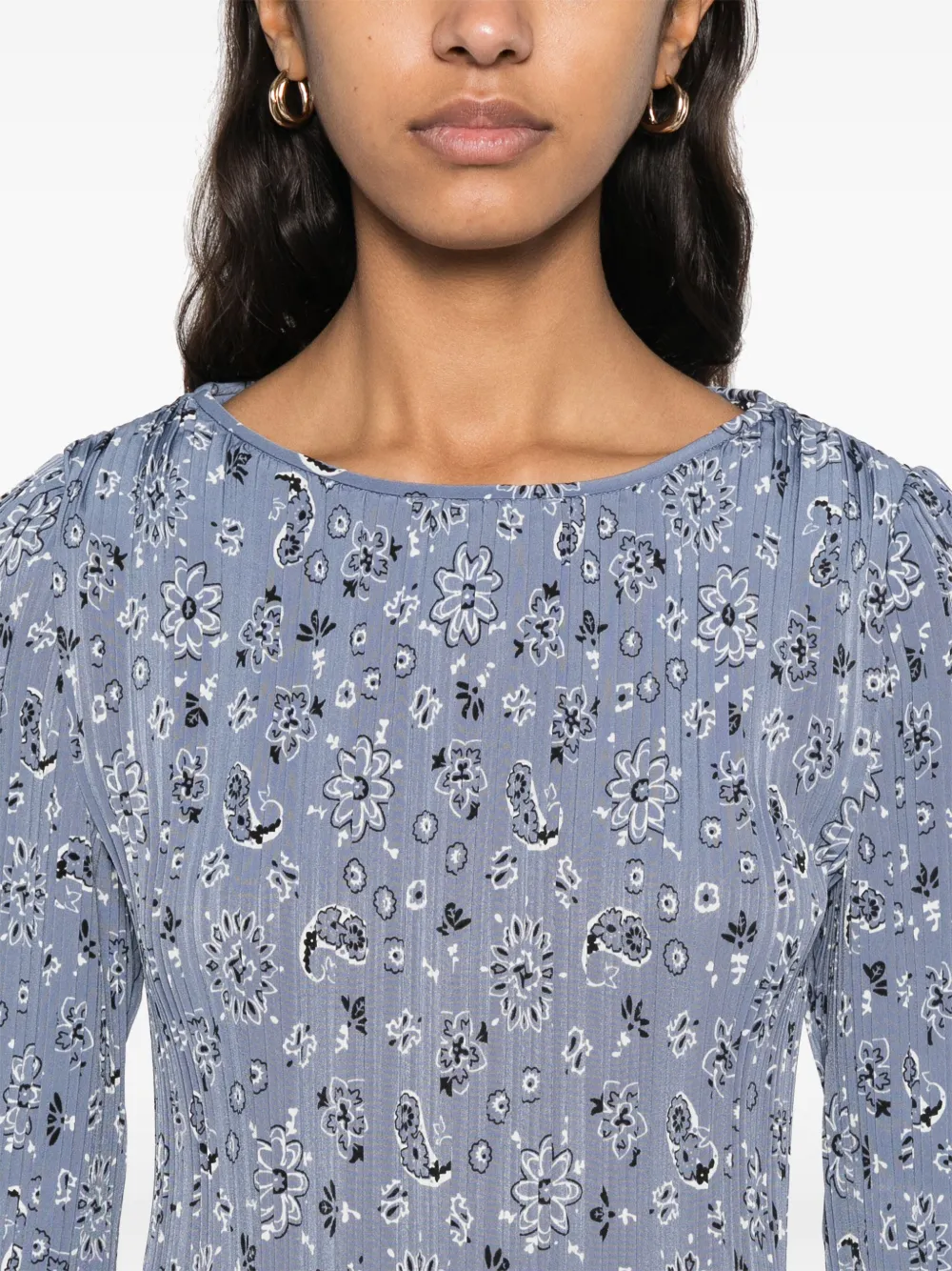 Maje Mini-jurk met bloemenprint Blauw