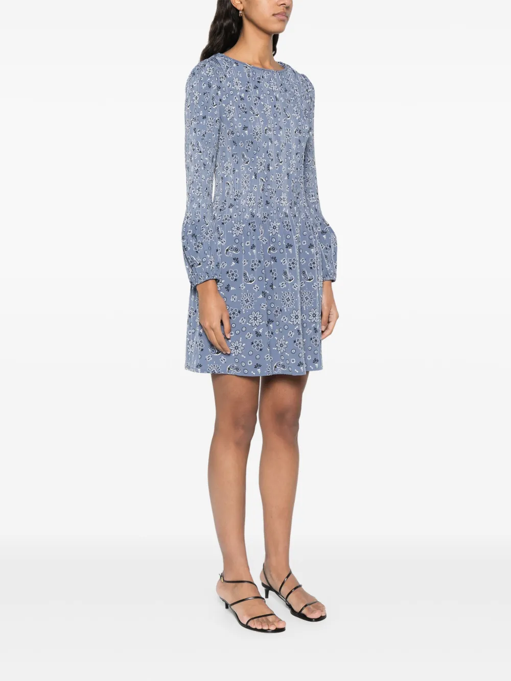 Maje Mini-jurk met bloemenprint Blauw