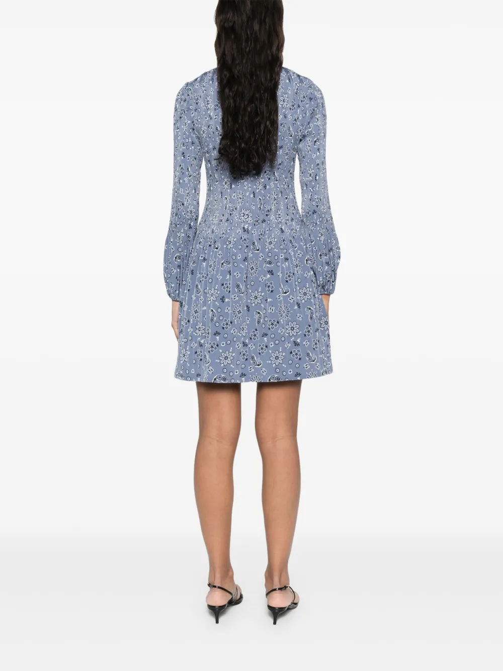 Maje Mini-jurk met bloemenprint Blauw