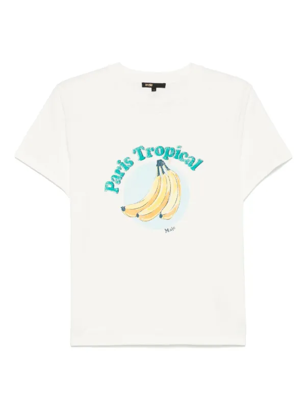 maje グラフィックTシャツ Maje グラフィック Tシャツ | ホワイト | FARFETCH JP