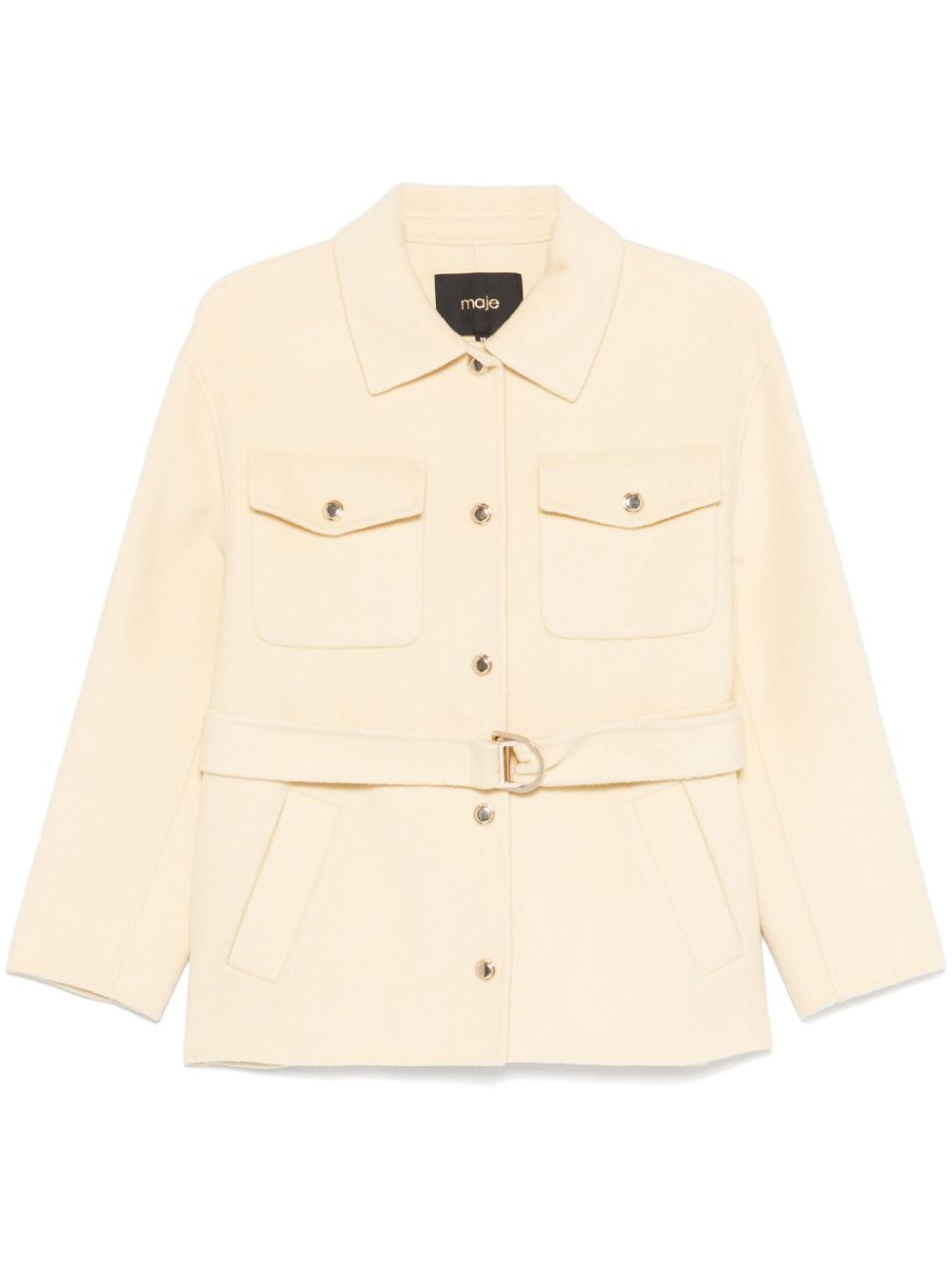 Maje belted jacket - Yellow