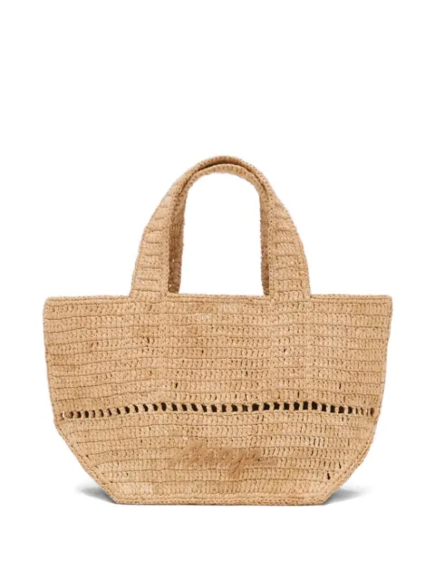 Maje raffia bow mini bag