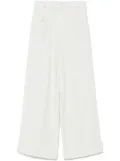 Maje wide-leg tweed trousers - White