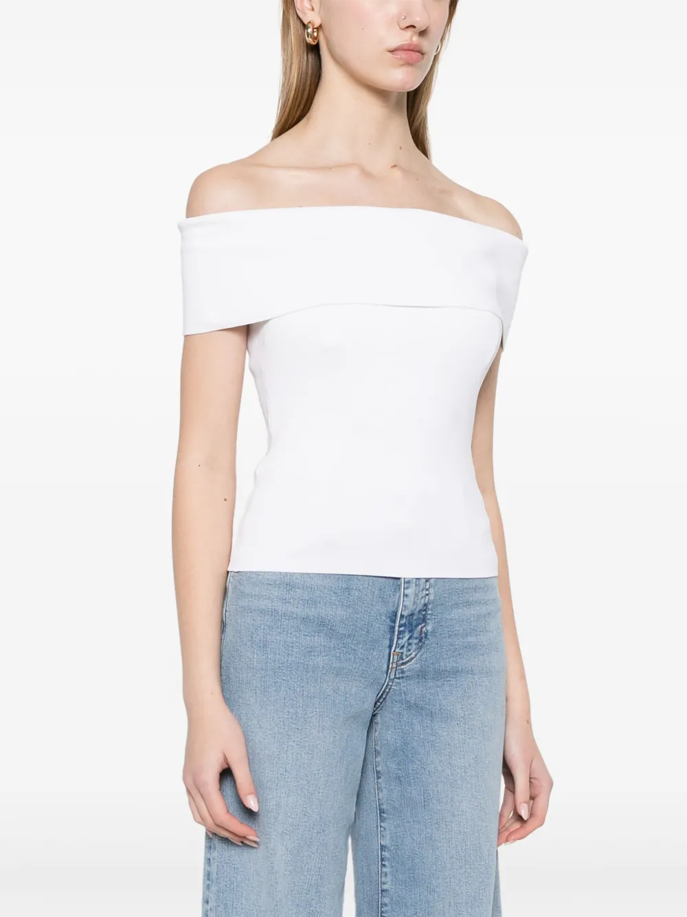 Maje Off-shoulder top Wit