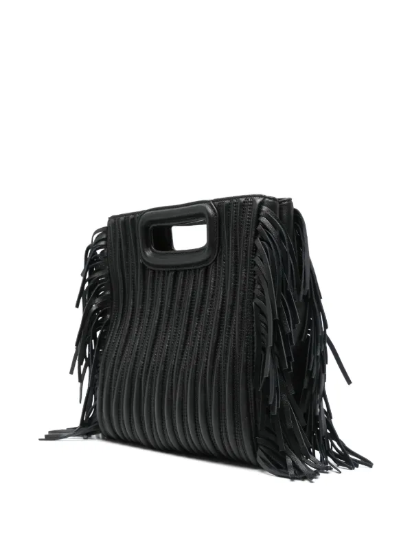 Maje M Quilted Leather Bag Black FARFETCH EG