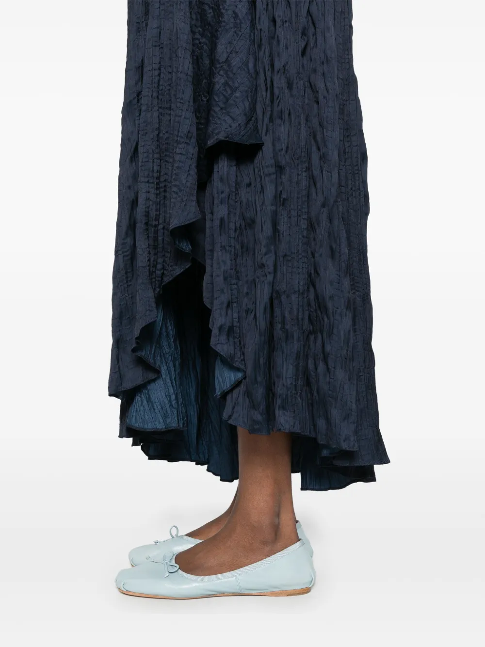 Maje Plissé midi-rok Blauw