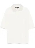 Maje embellished-collar knitted polo shirt - White