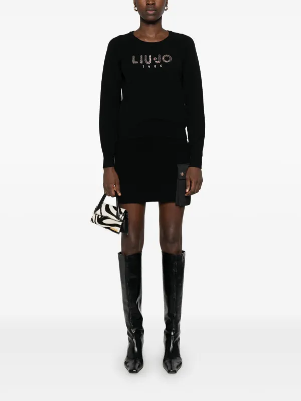 LIU JO Knitted Pocket Mini Skirt | Black | FARFETCH