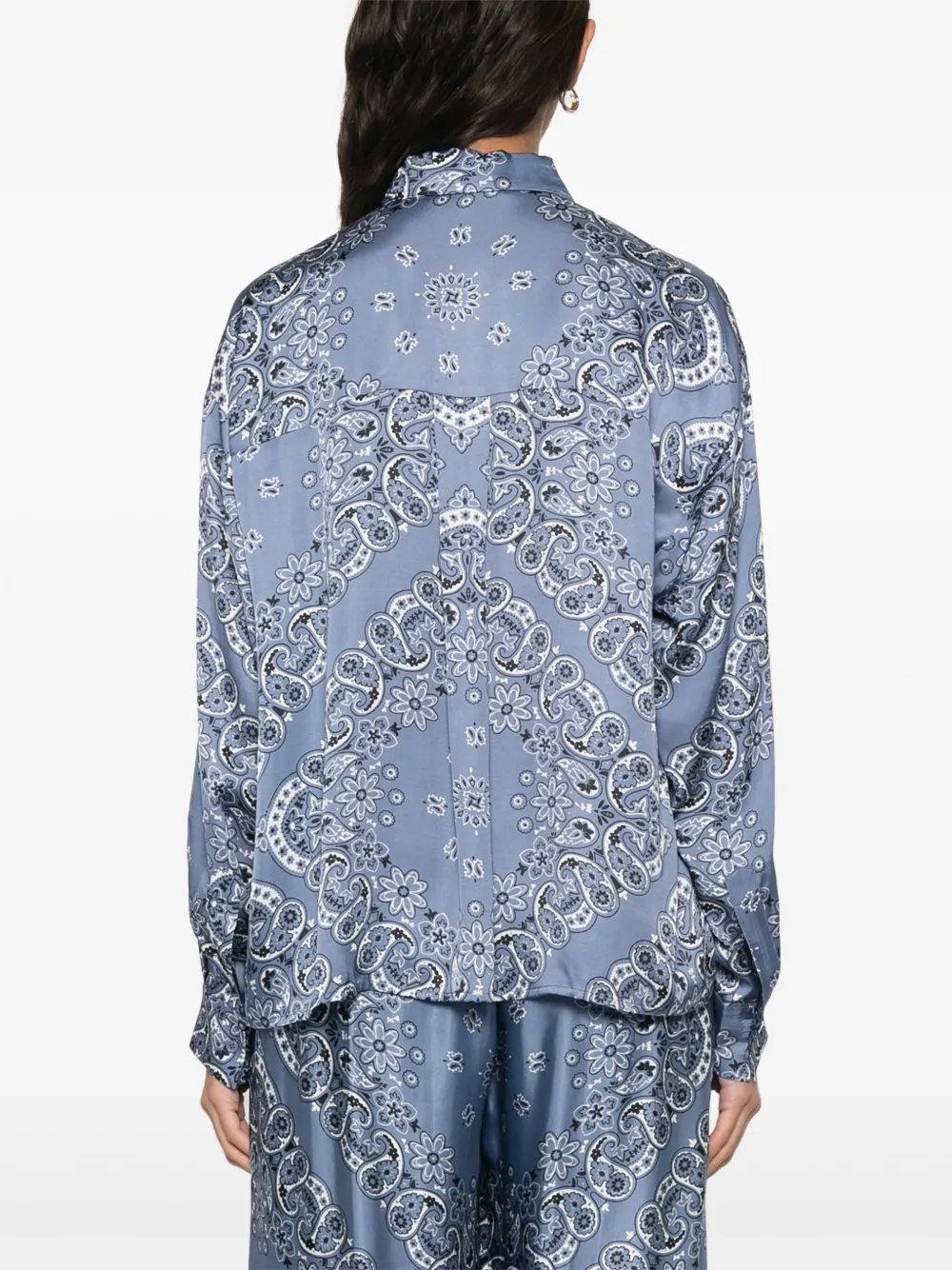 Maje Overhemd met bloemenprint Blauw