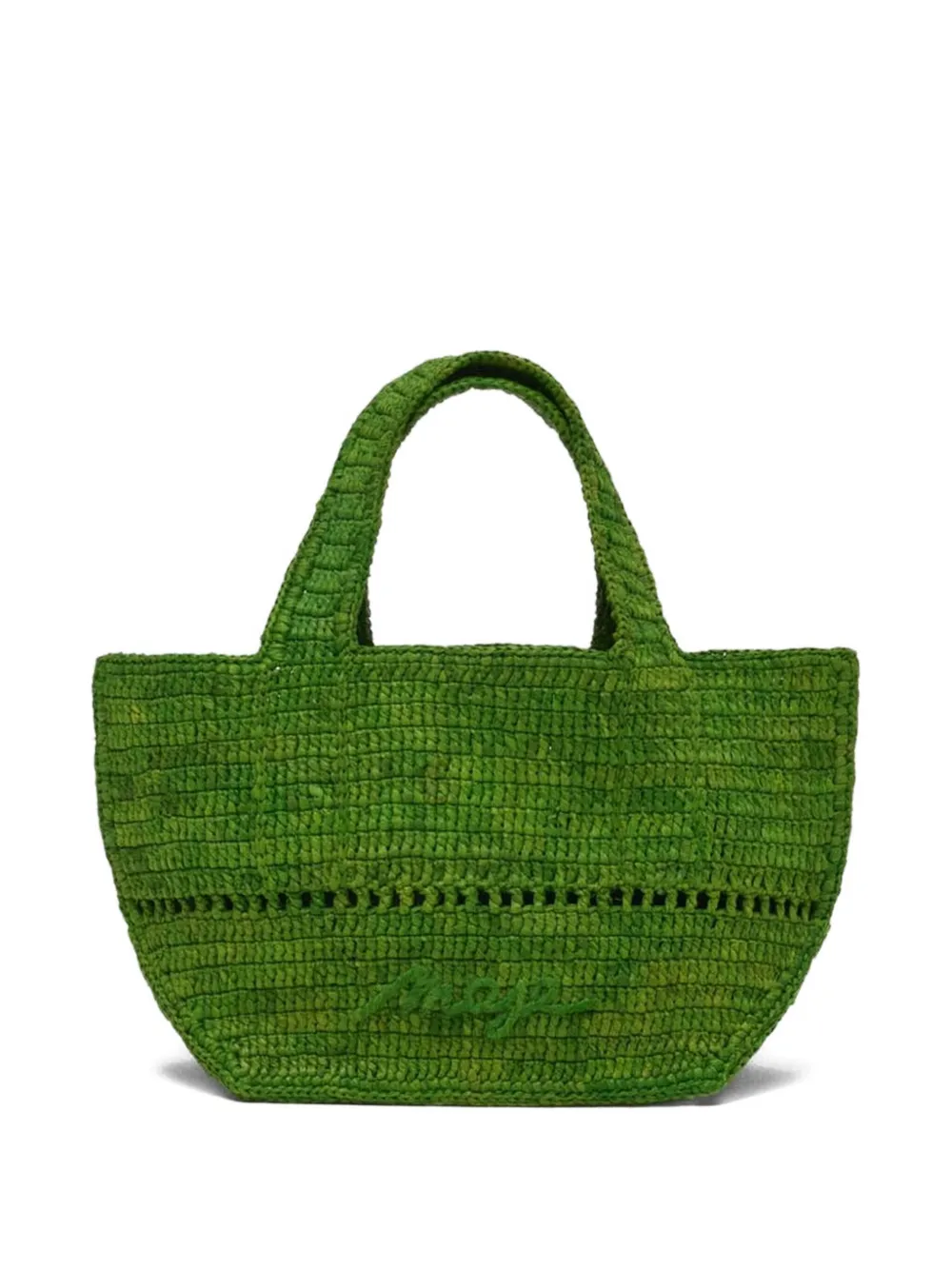Maje raffia mini bag | Green | Image 1