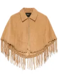 Maje fringed cape - Brown